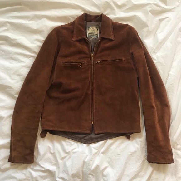 Vintage Suede Biker Jacket w/ Satin Lining - Picture 2 of 7